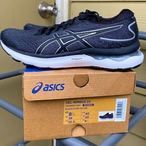ASICS Gel Nimbus 24 Black/White 8.5B